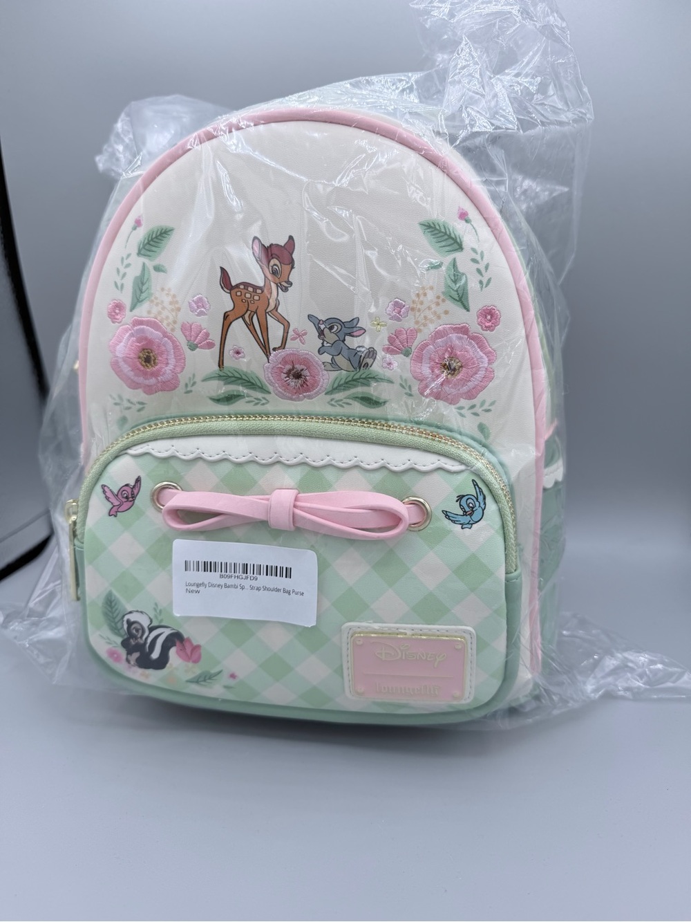Disney Bambi Floral Pink & Mint Mini Backpack
